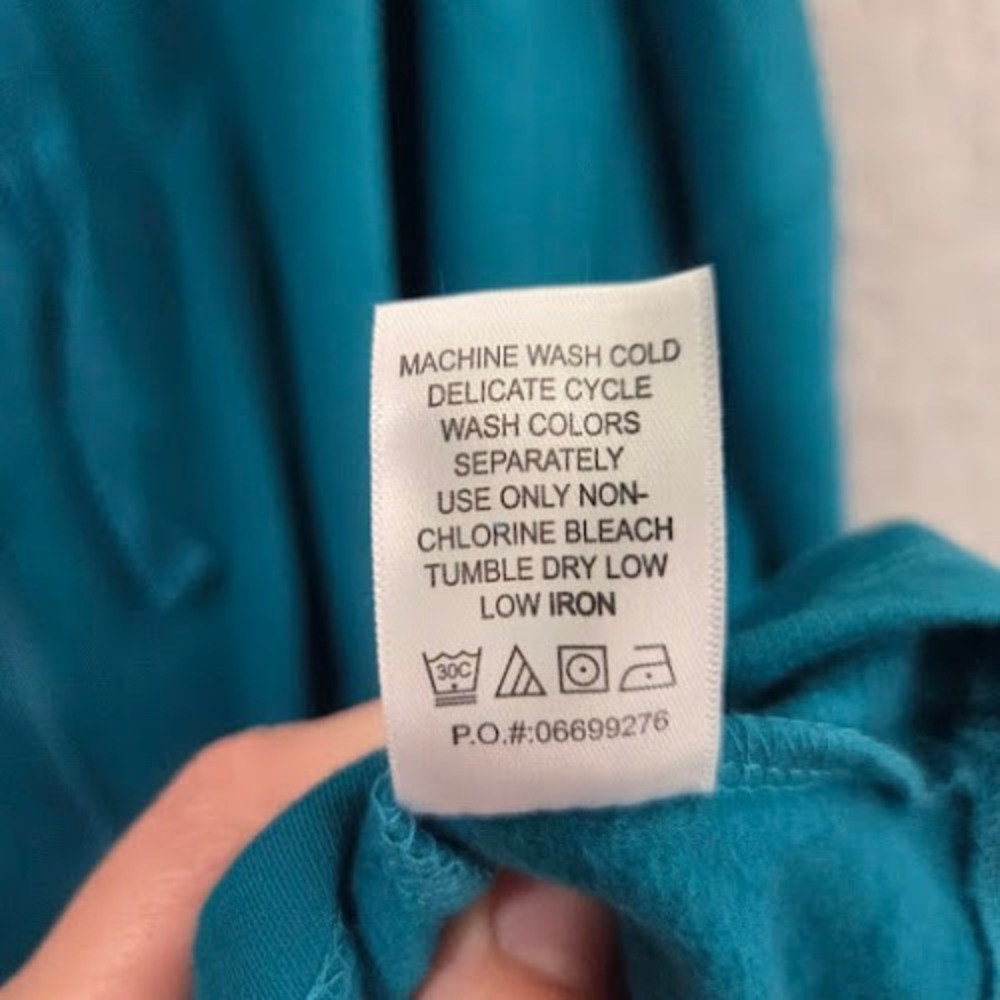 Roamans Fleece Zip Front Hoodie Tunic Women's 5X Teal Plus Size Long Sleeve - Picture 4 of 9